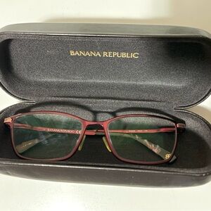 Banana Republic Burgundy Eyewear with Dark Brown Case
